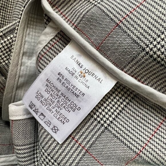 NWT Banks Journal Downtown Check Plaid Trench Coat Jacket Crock S L Gingham - Picture 12 of 13